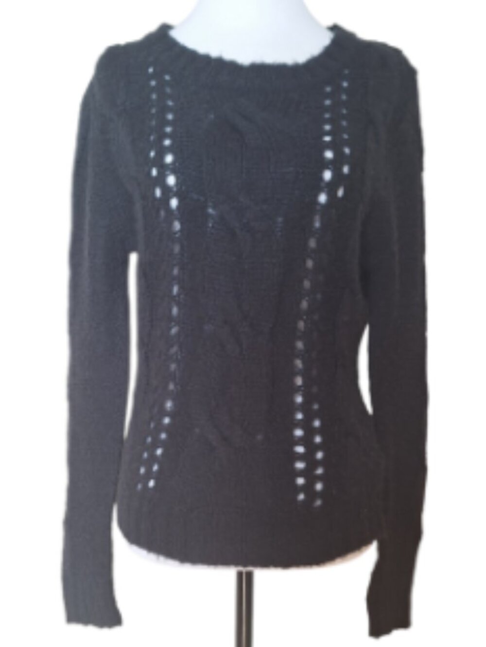 UK2LA KNIT SWEATER BLACK SIZE SMALL